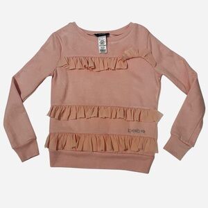 Bebe Kids Pink Ruffle Sweatshirt